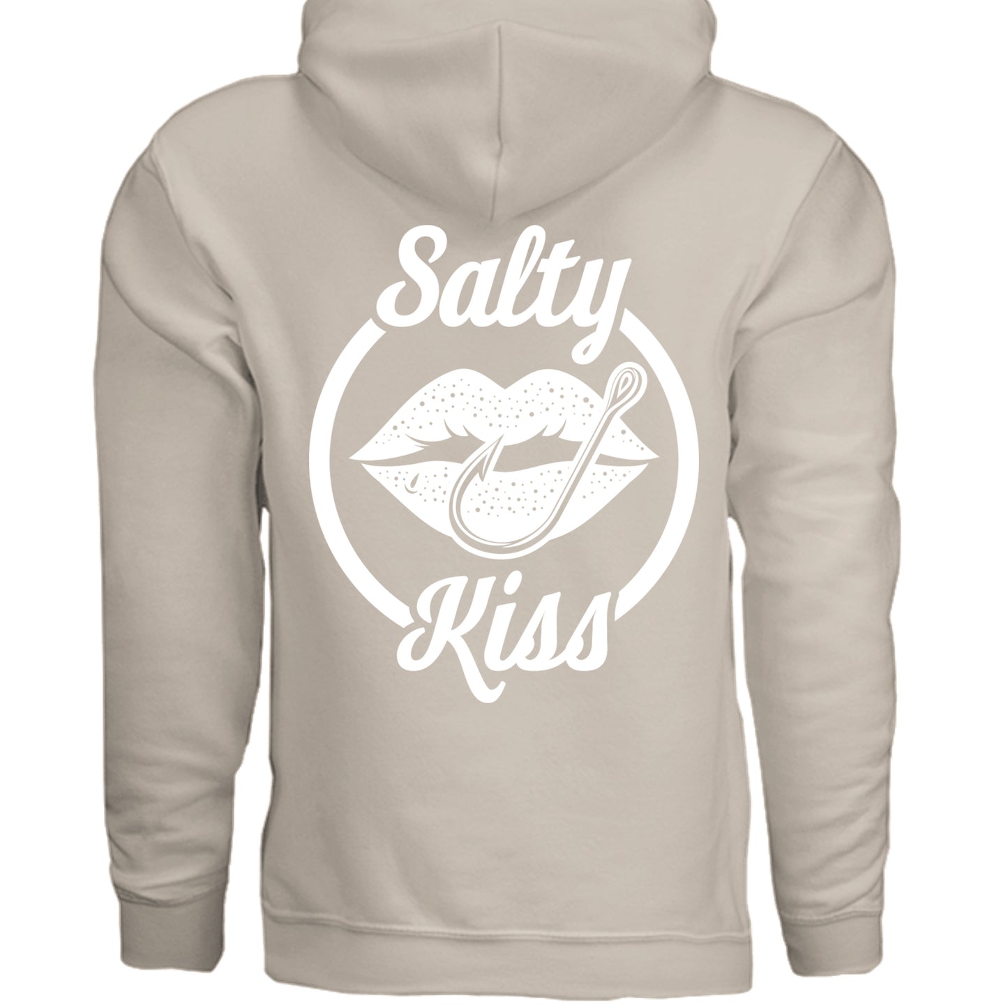 Unisex Hoodie - Salty Kiss White Logo by Salty Kiss coastal apparel