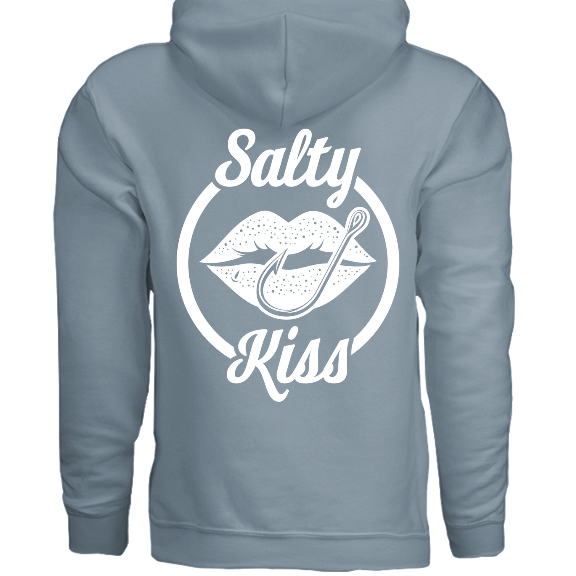 Unisex Hoodie - Salty Kiss White Logo by Salty Kiss coastal apparel