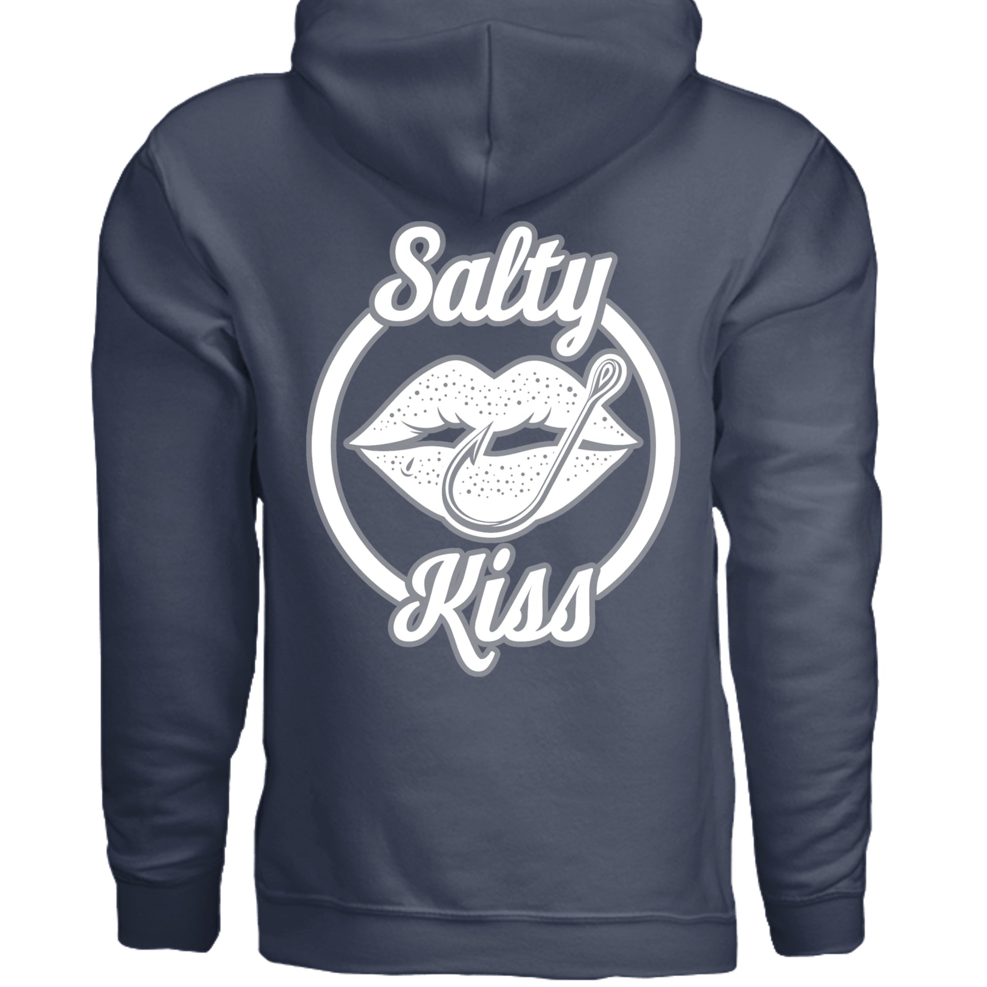 Unisex Hoodie - Salty Kiss White Logo by Salty Kiss coastal apparel