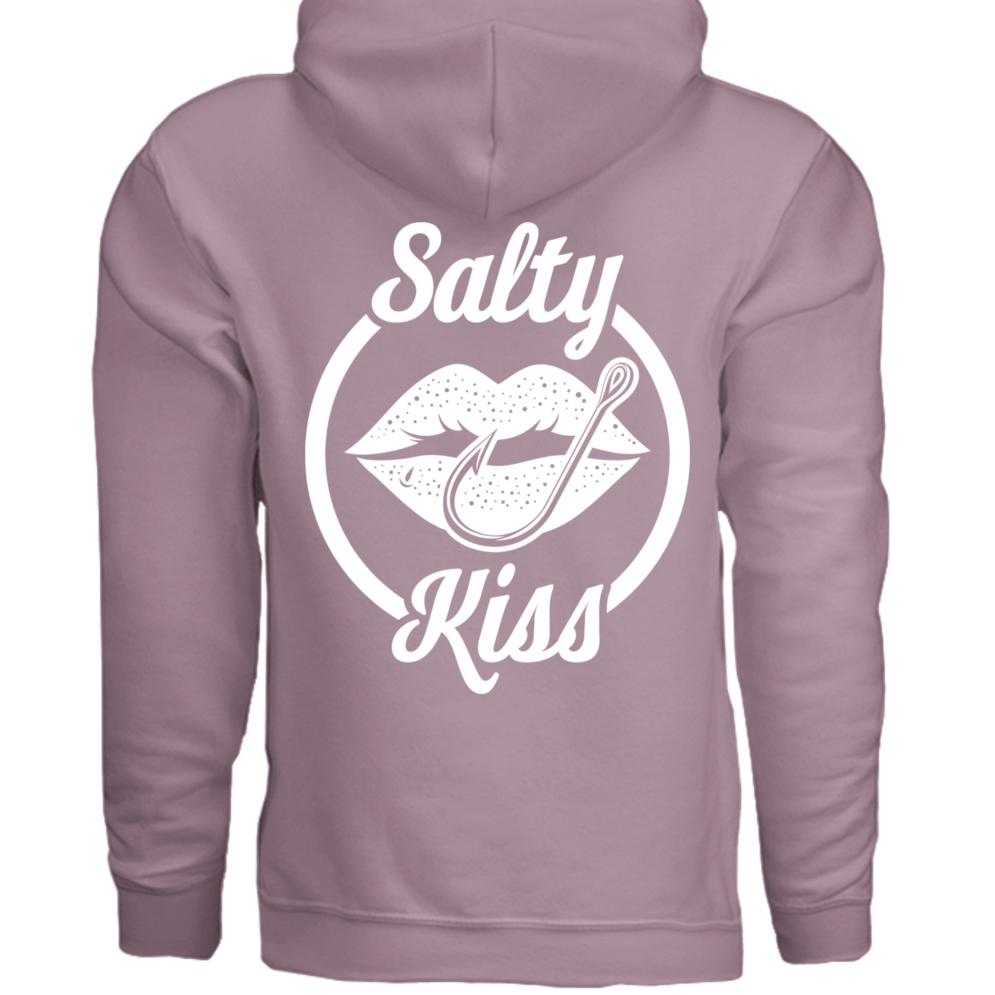 Unisex Hoodie - Salty Kiss White Logo by Salty Kiss coastal apparel