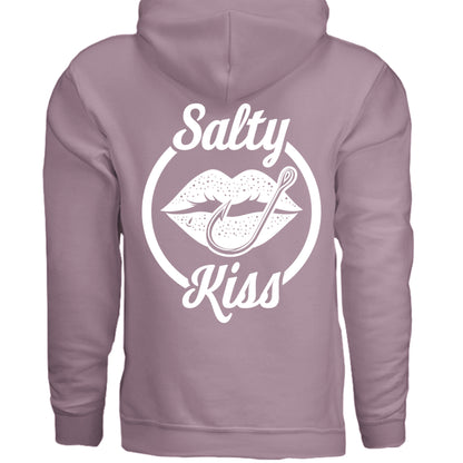 Unisex Hoodie - Salty Kiss White Logo by Salty Kiss coastal apparel