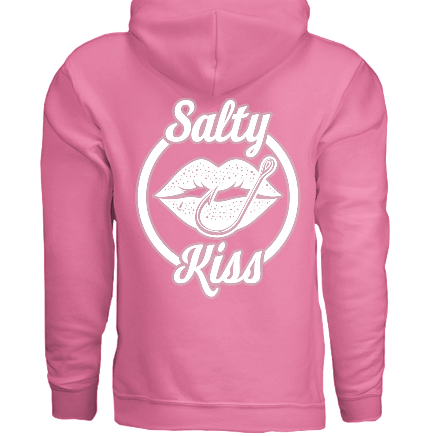 Unisex Hoodie - Salty Kiss White Logo by Salty Kiss coastal apparel