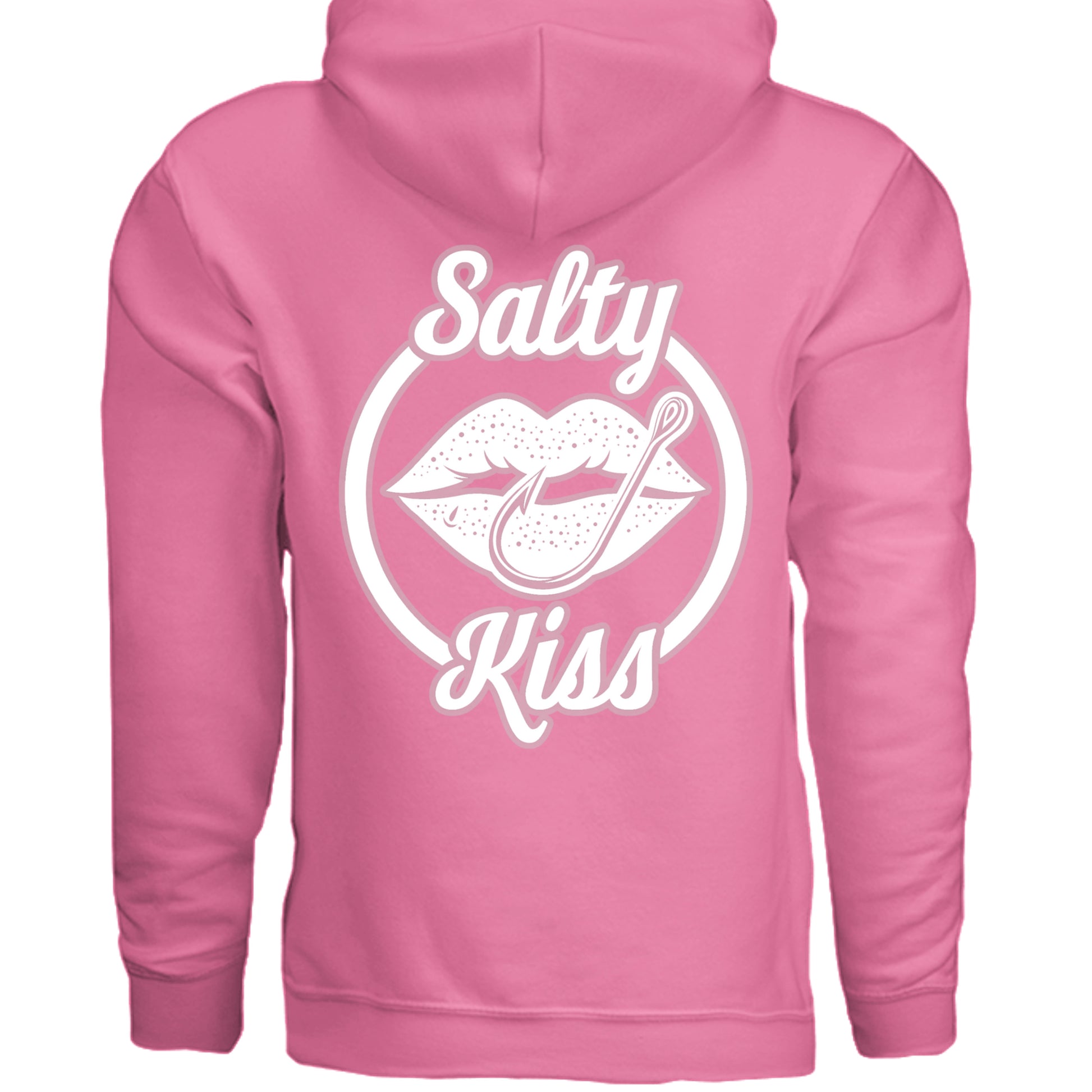 Unisex Hoodie - Salty Kiss White Logo by Salty Kiss coastal apparel