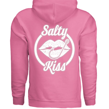 Unisex Hoodie - Salty Kiss White Logo by Salty Kiss coastal apparel