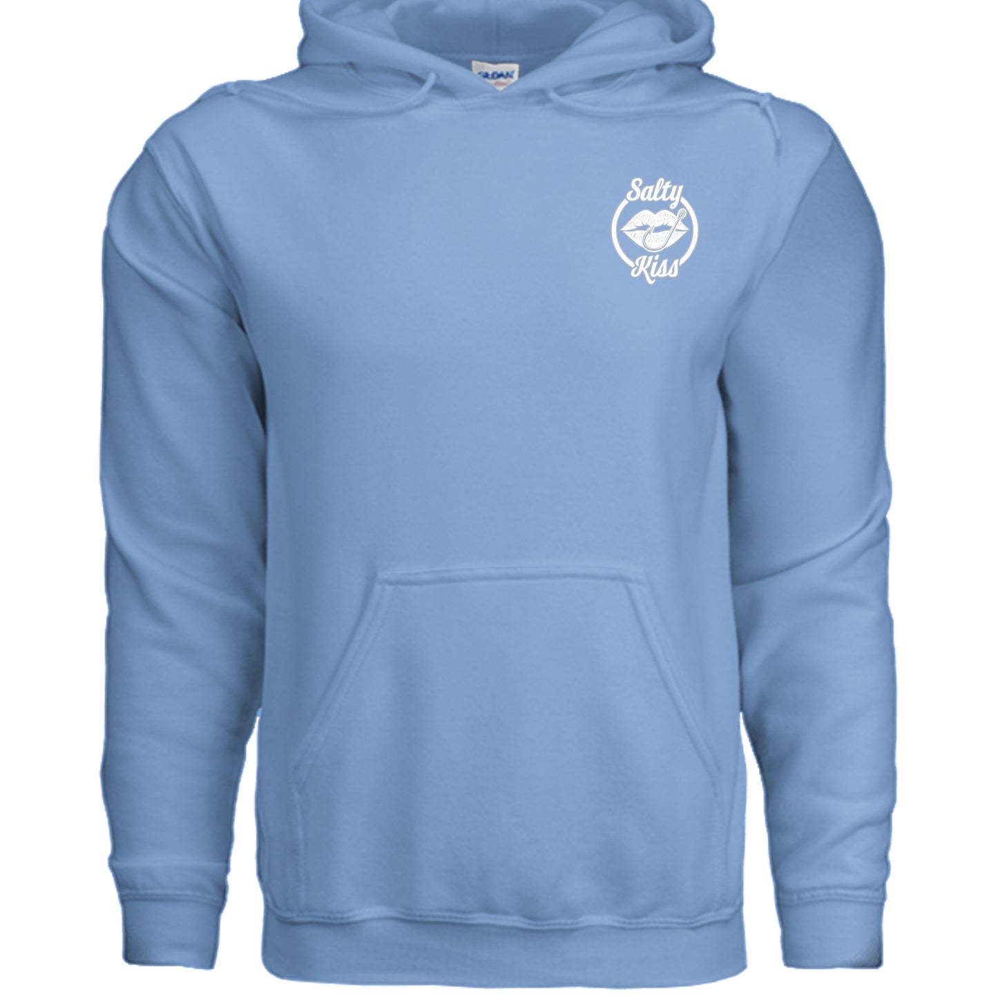 Unisex Hoodie - Salty Kiss White Logo by Salty Kiss coastal apparel