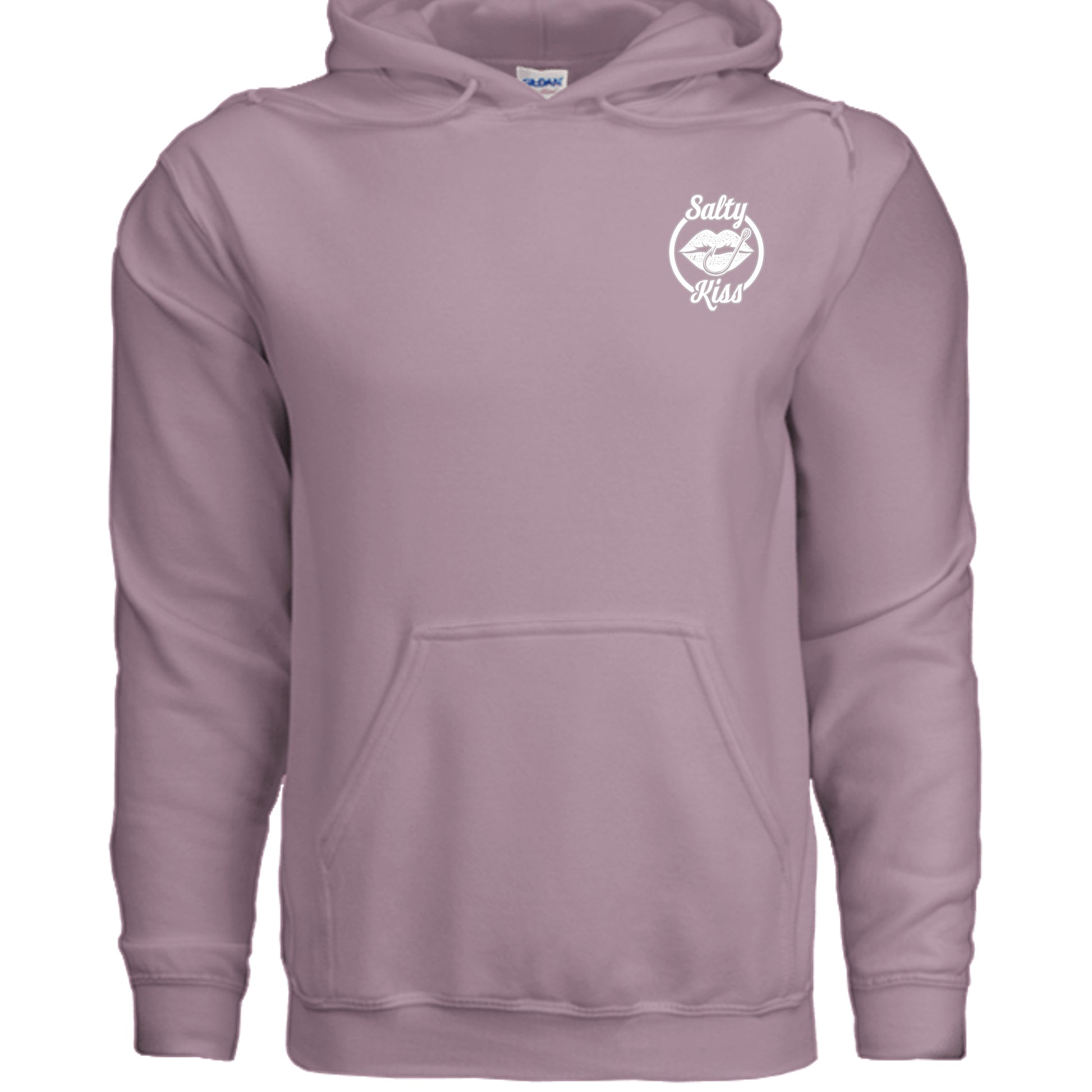 Unisex Hoodie - Salty Kiss White Logo by Salty Kiss coastal apparel