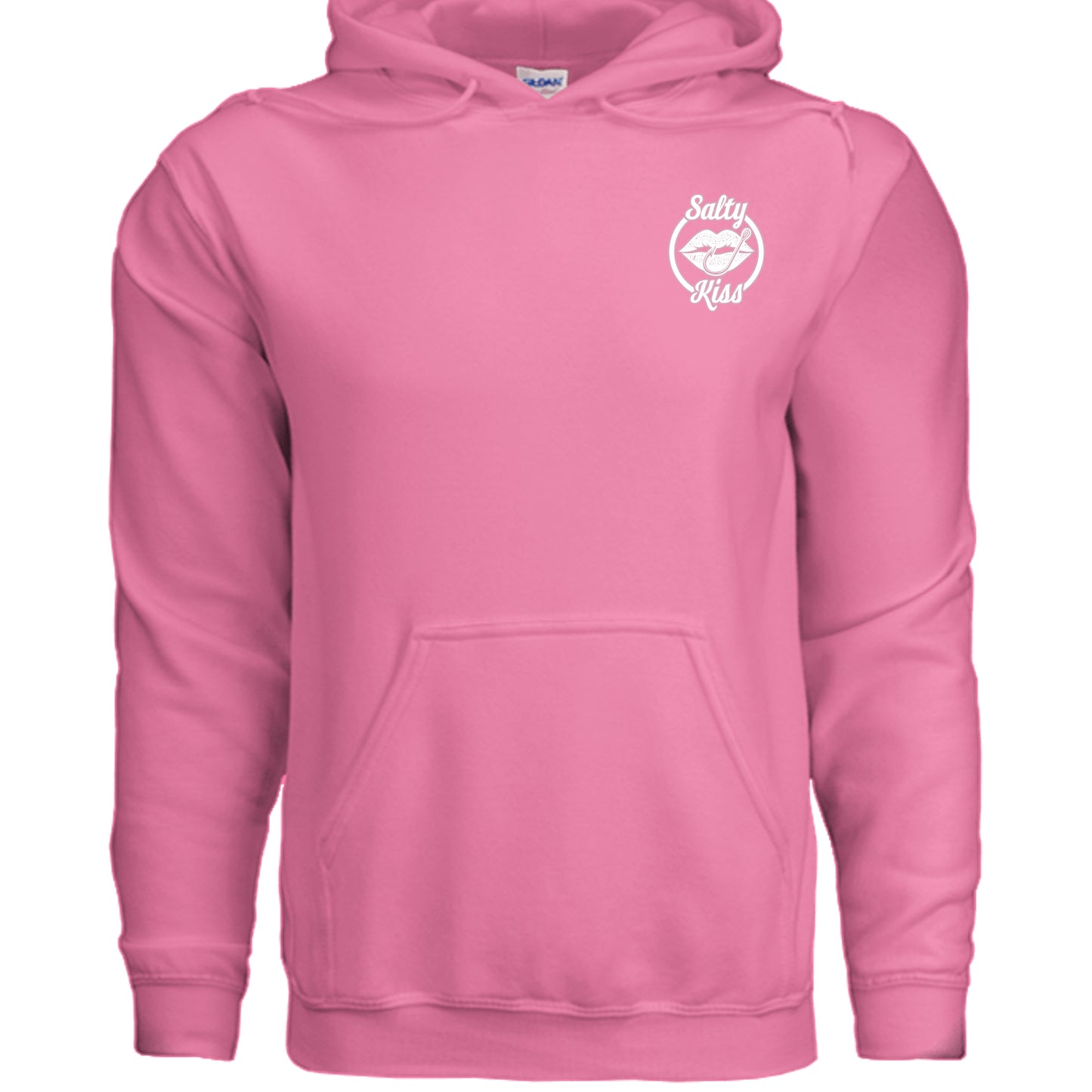 Unisex Hoodie - Salty Kiss White Logo by Salty Kiss coastal apparel