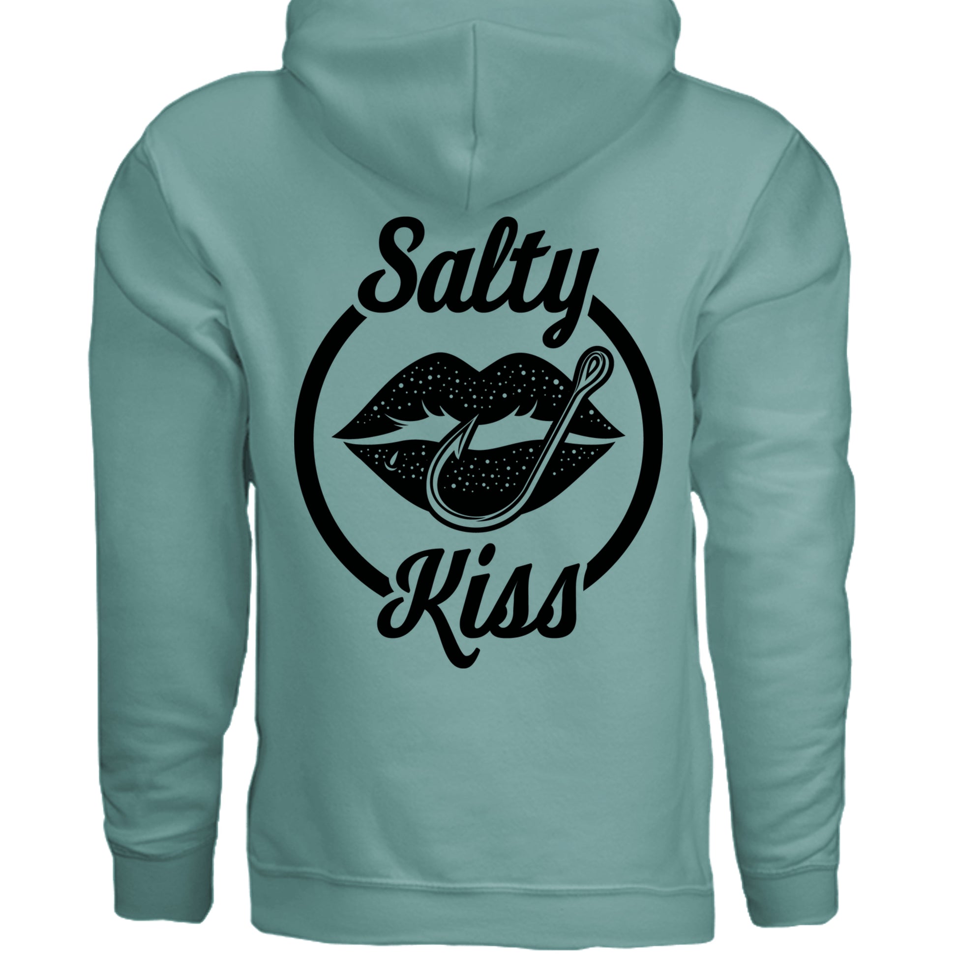 Unisex Hoodie - Salty Kiss Black Logo by Salty Kiss coastal apparel