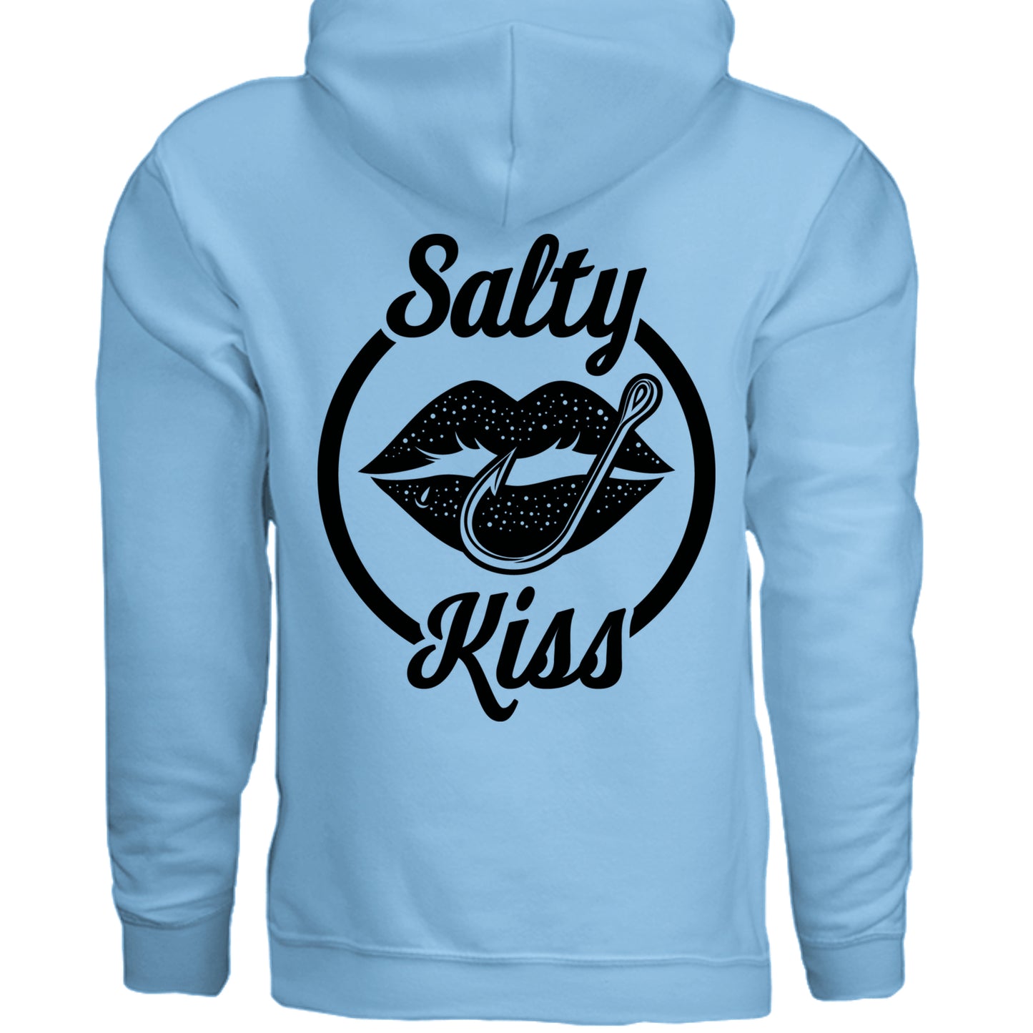 Unisex Hoodie - Salty Kiss Black Logo by Salty Kiss coastal apparel