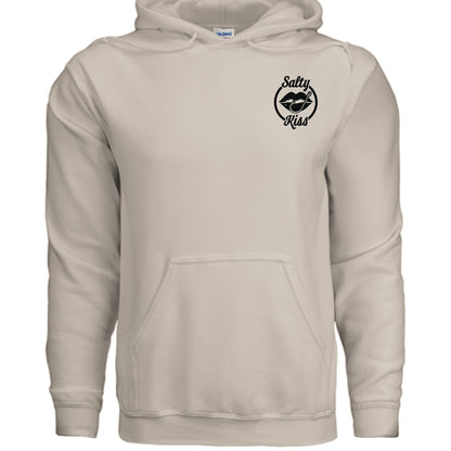 Unisex Hoodie - Salty Kiss Black Logo by Salty Kiss coastal apparel