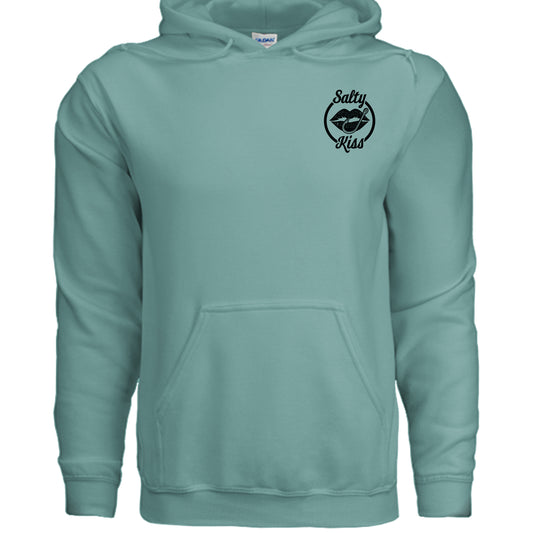 Unisex Hoodie - Salty Kiss Black Logo by Salty Kiss coastal apparel
