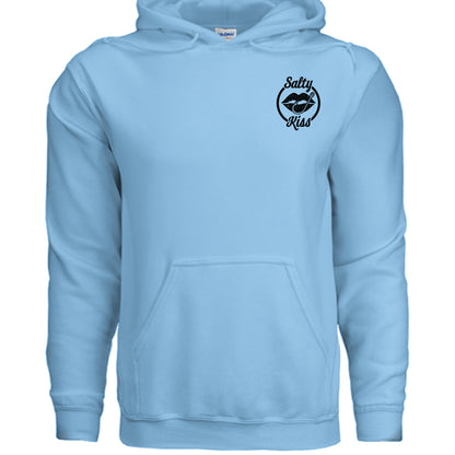 Unisex Hoodie - Salty Kiss Black Logo by Salty Kiss coastal apparel