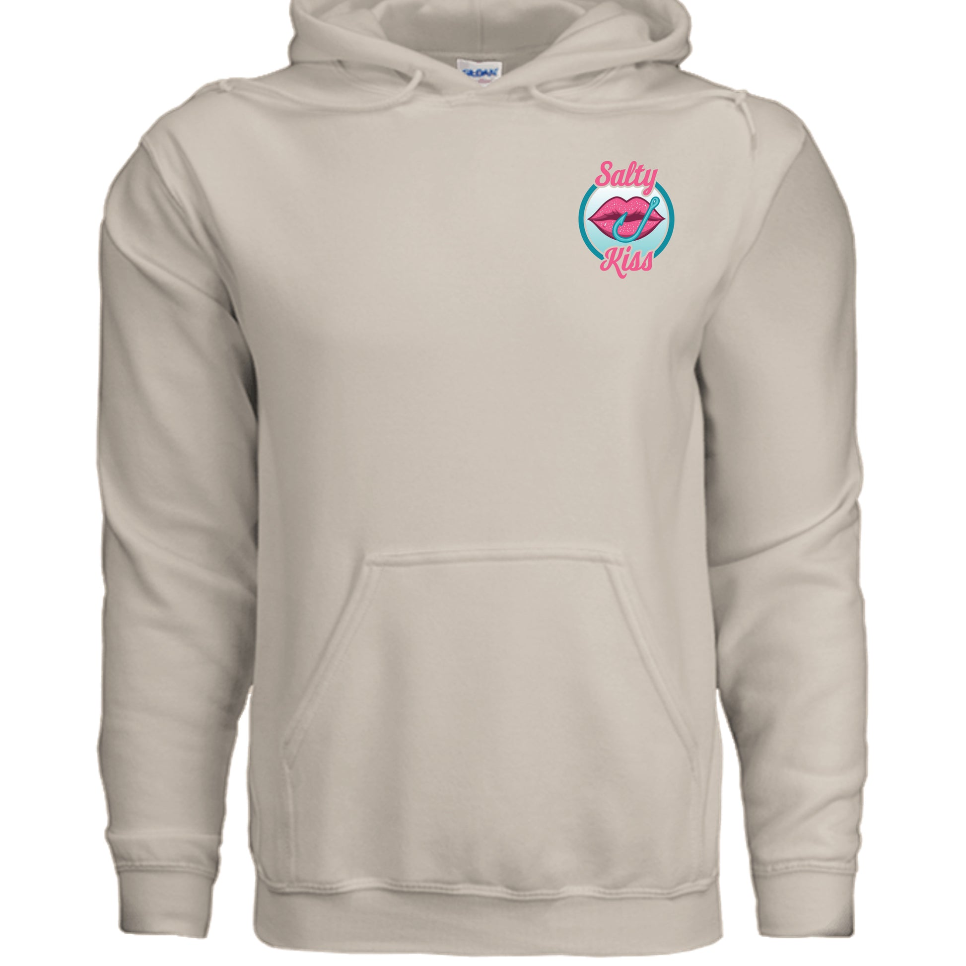Unisex Hoodie - Salty Kiss Color Logo by Salty Kiss coastal apparel