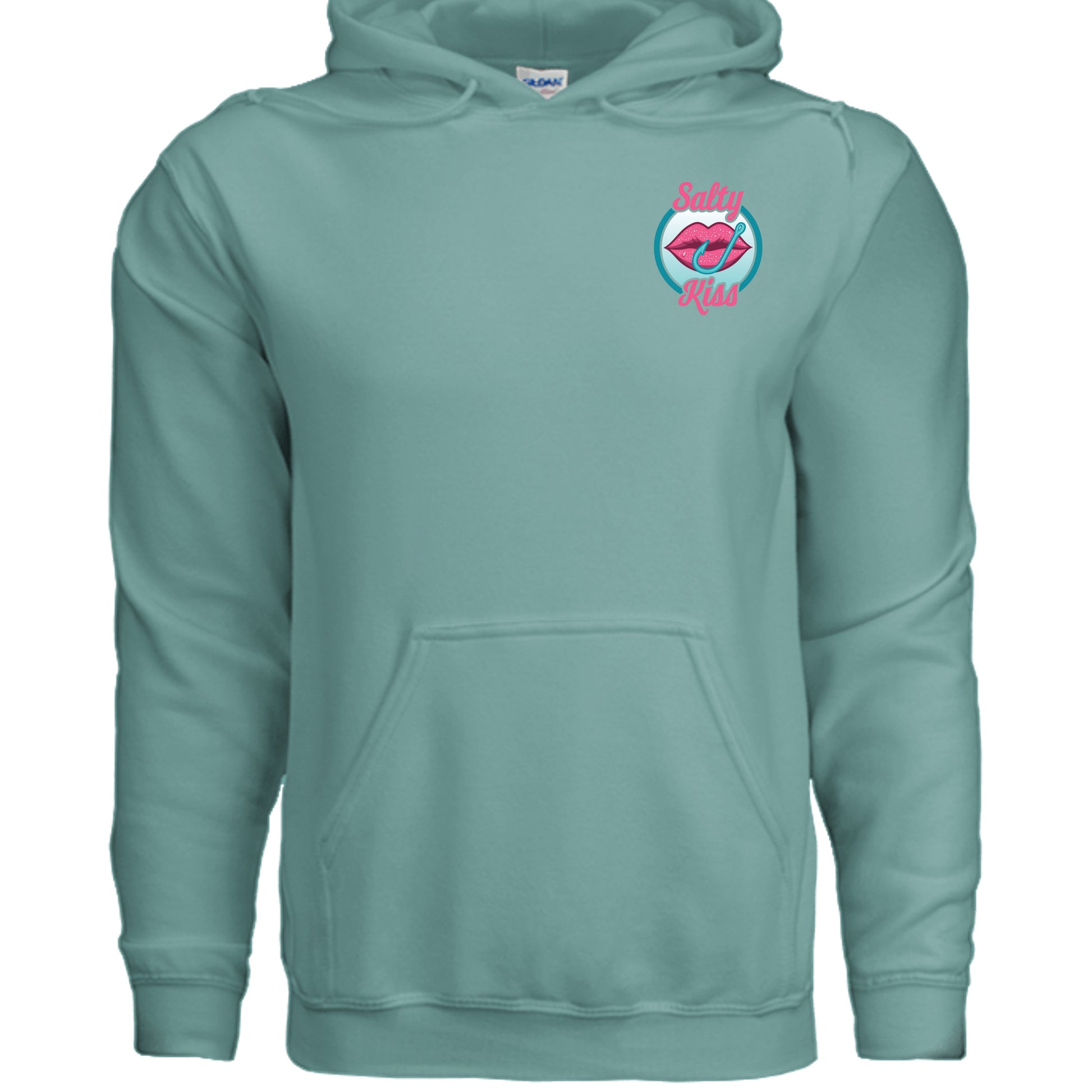 Unisex Hoodie - Salty Kiss Color Logo by Salty Kiss coastal apparel