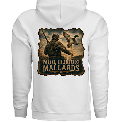 Men's Hunting Hoodie - Mud, Blood & Mallards by Salty Kiss coastal apparel