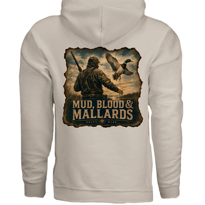 Men's Hunting Hoodie - Mud, Blood & Mallards by Salty Kiss coastal apparel