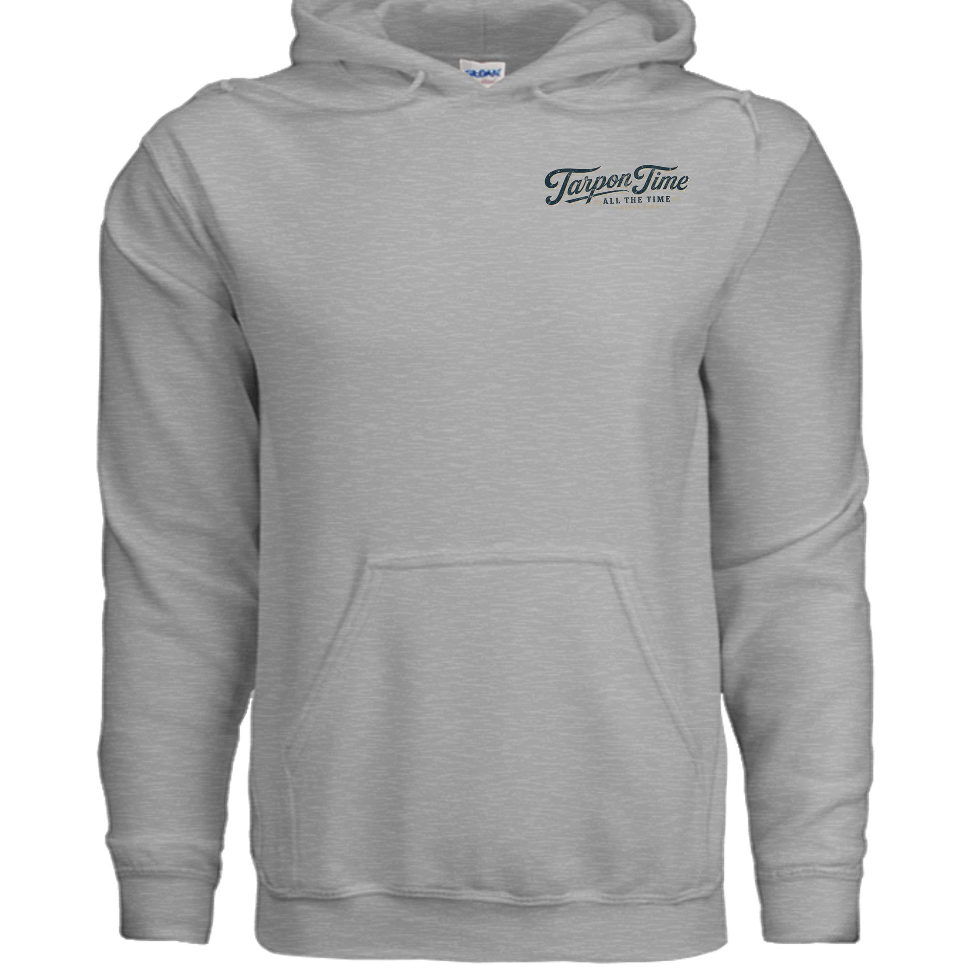 Men's Fishing Hoodie - Tarpon Time All The Time by Salty Kiss coastal apparel