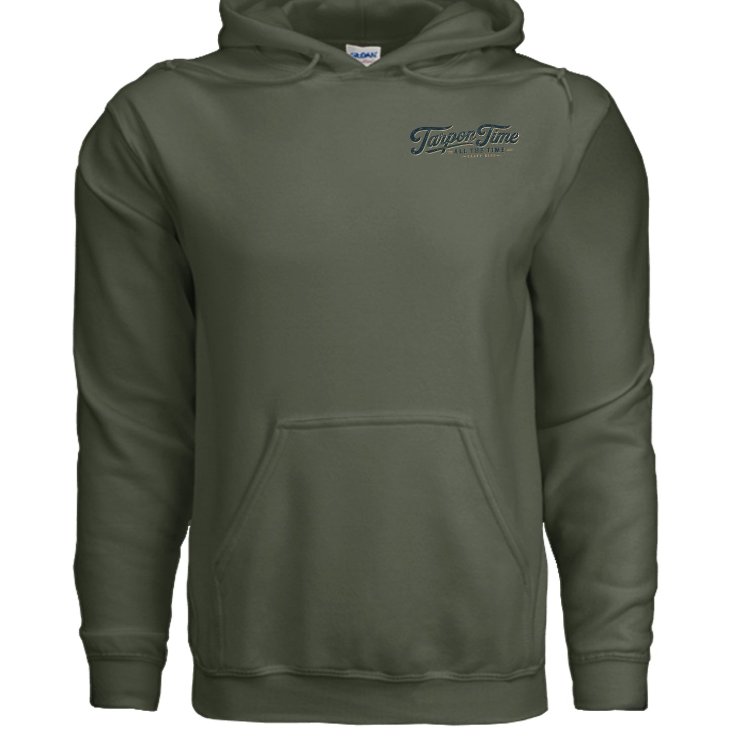 Men's Fishing Hoodie - Tarpon Time All The Time by Salty Kiss coastal apparel