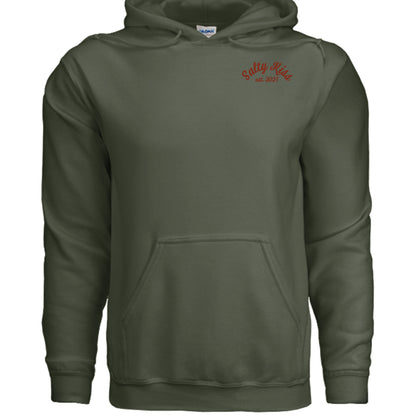 Men's Boating Hoodie - American Built Saltwater Raised by Salty Kiss coastal apparel