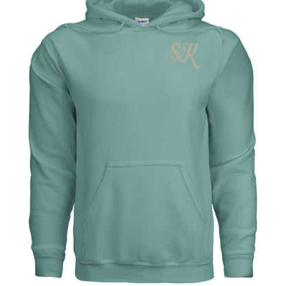 Men's Fishing Hoodie - Cast & Conquer by Salty Kiss coastal apparel