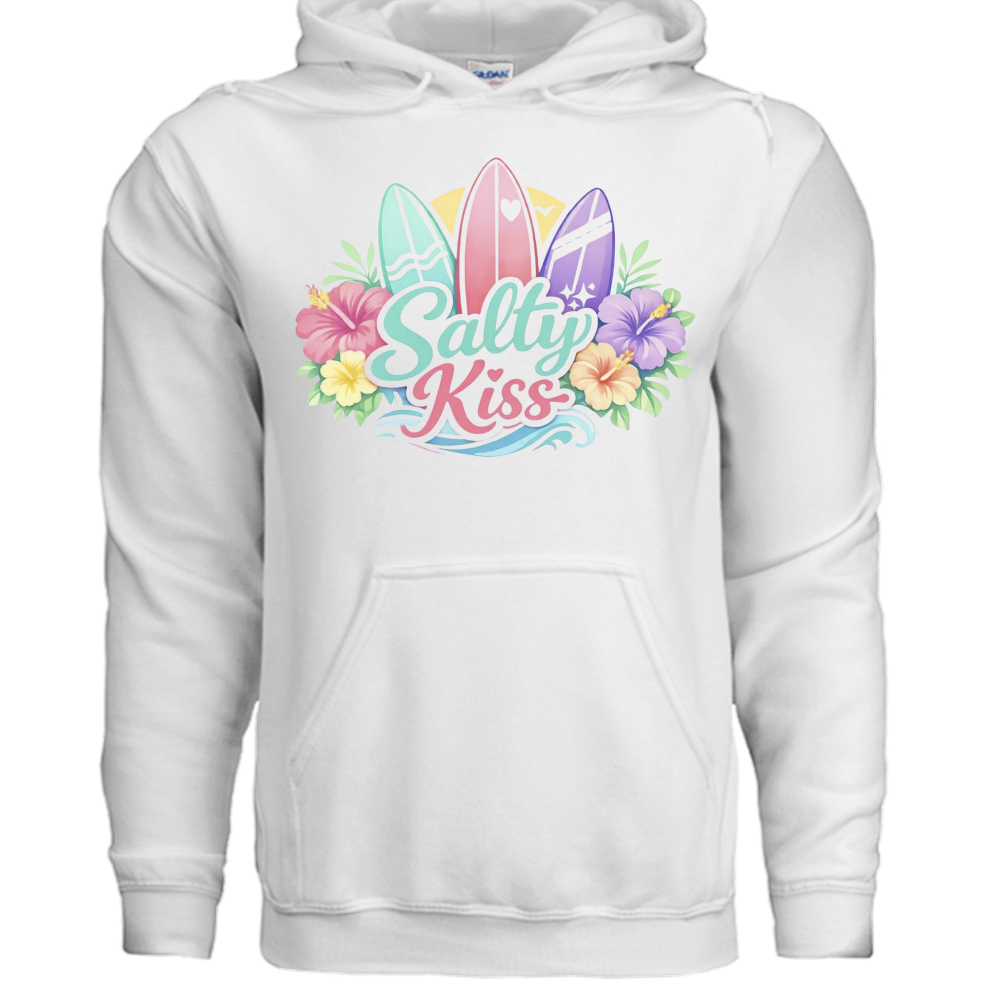 Women's Hoodie - Sunset Surf Bloom by Salty Kiss coastal apparel