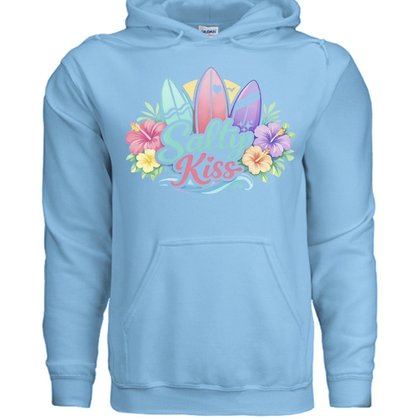 Women's Hoodie - Sunset Surf Bloom by Salty Kiss coastal apparel