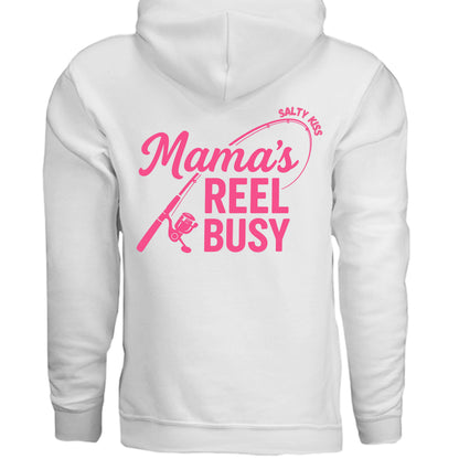 Women's Fishing Hoodie - Mama's Reel Busy by Salty Kiss coastal apparel