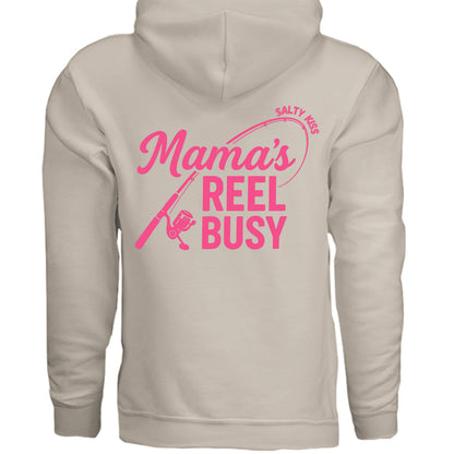 Women's Fishing Hoodie - Mama's Reel Busy by Salty Kiss coastal apparel