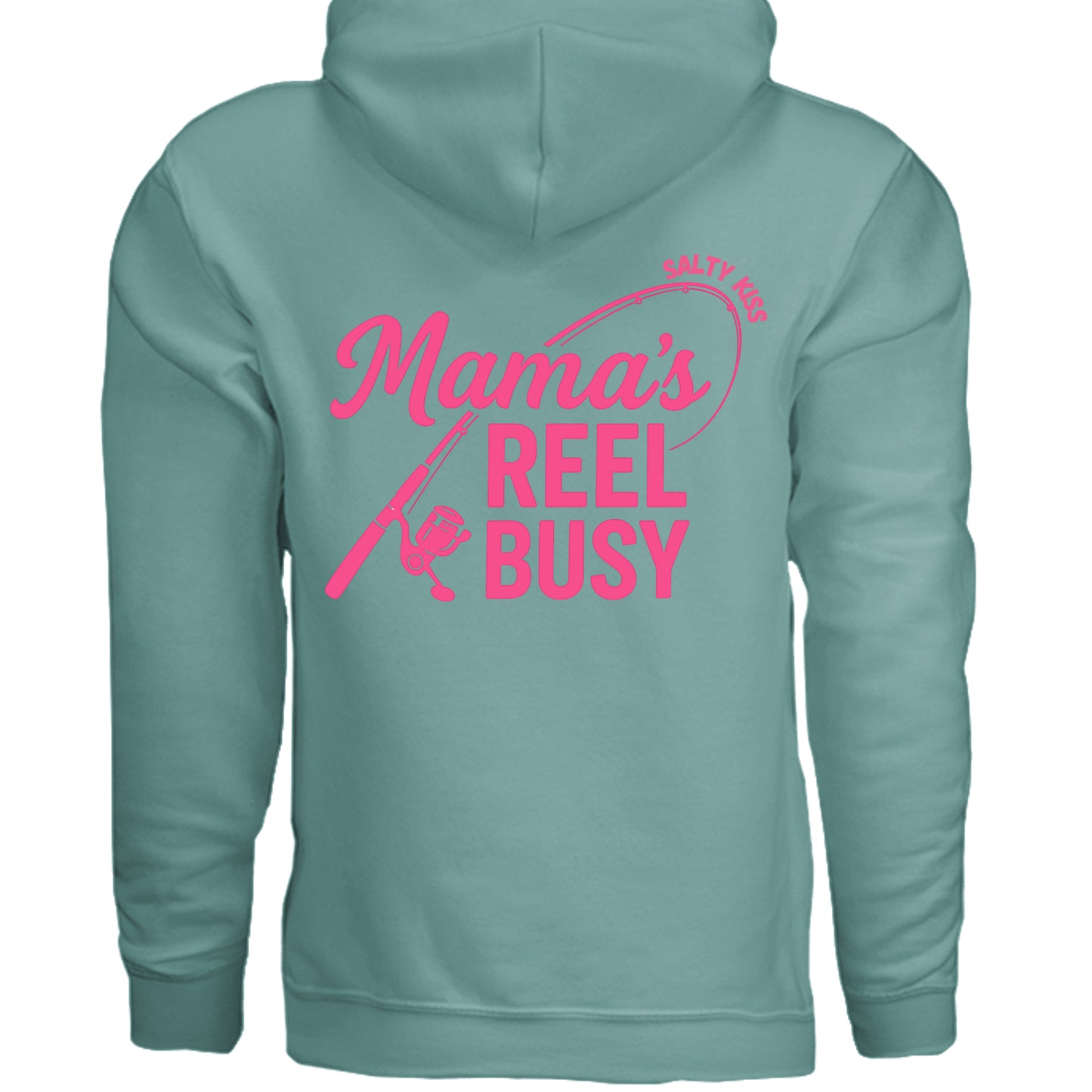 Women's Fishing Hoodie - Mama's Reel Busy by Salty Kiss coastal apparel