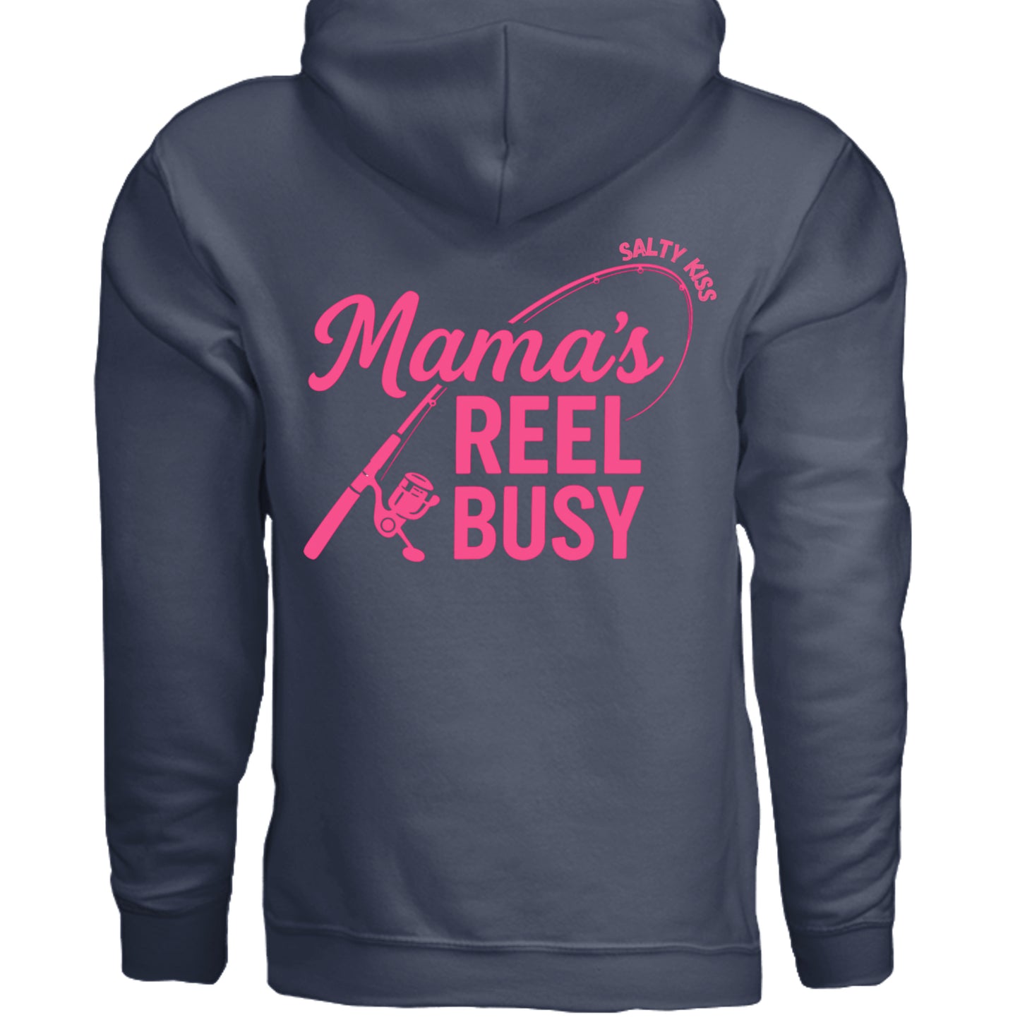 Women's Fishing Hoodie - Mama's Reel Busy by Salty Kiss coastal apparel