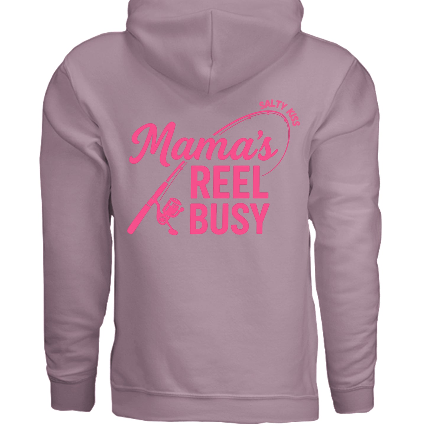 Women's Fishing Hoodie - Mama's Reel Busy by Salty Kiss coastal apparel