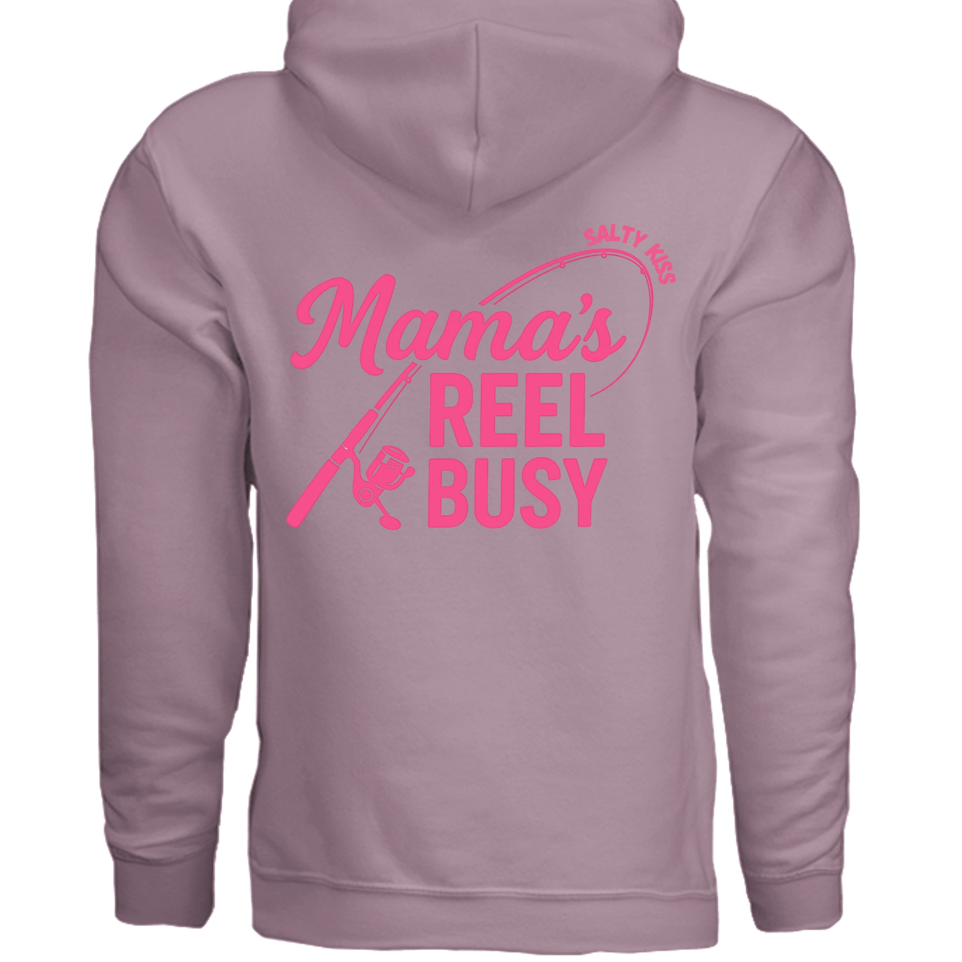 Women's Fishing Hoodie - Mama's Reel Busy by Salty Kiss coastal apparel