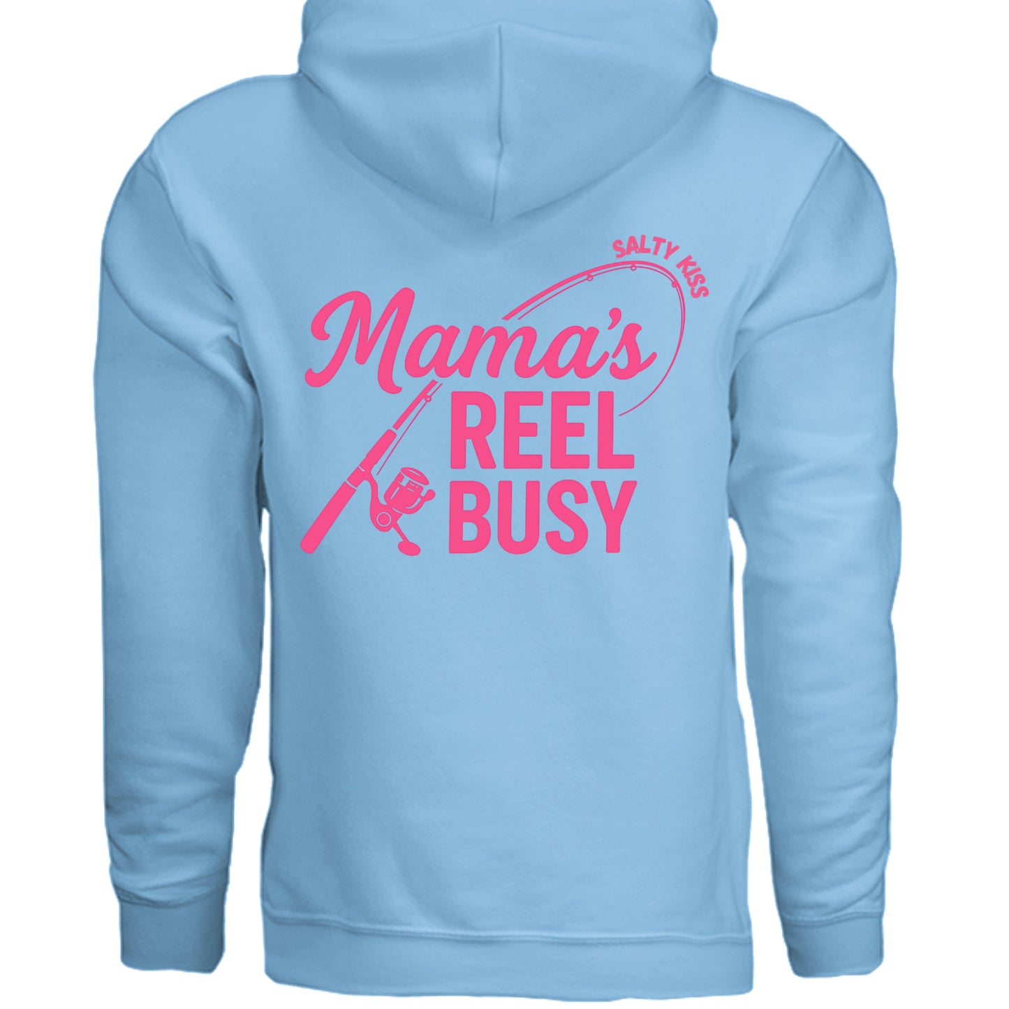 Women's Fishing Hoodie - Mama's Reel Busy by Salty Kiss coastal apparel