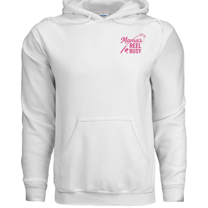 Women's Fishing Hoodie - Mama's Reel Busy by Salty Kiss coastal apparel