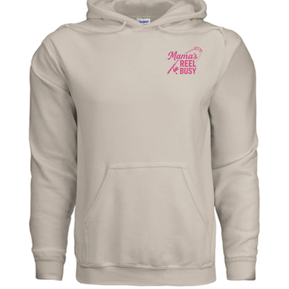 Women's Fishing Hoodie - Mama's Reel Busy by Salty Kiss coastal apparel