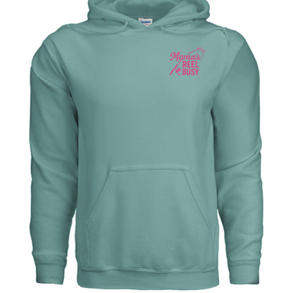 Women's Fishing Hoodie - Mama's Reel Busy by Salty Kiss coastal apparel