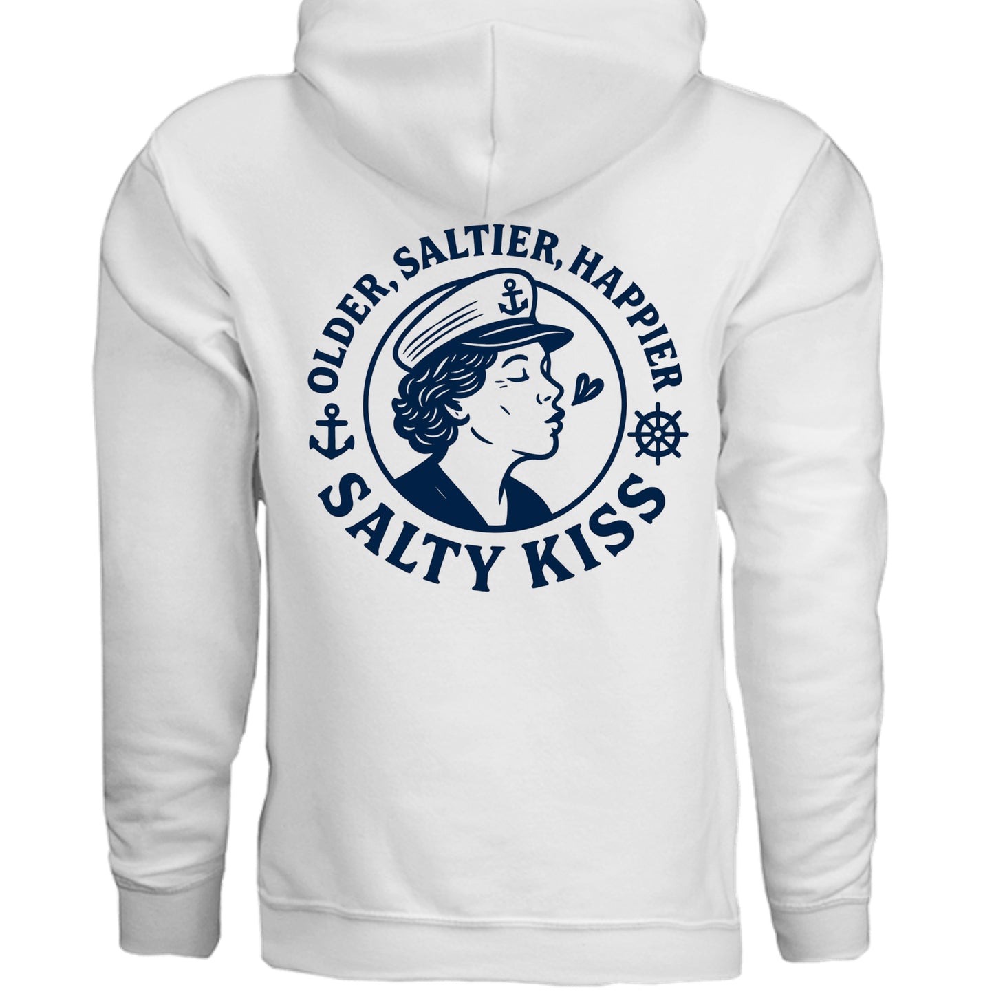 Women's Hoodie - Older, Saltier, Happier by Salty Kiss coastal apparel