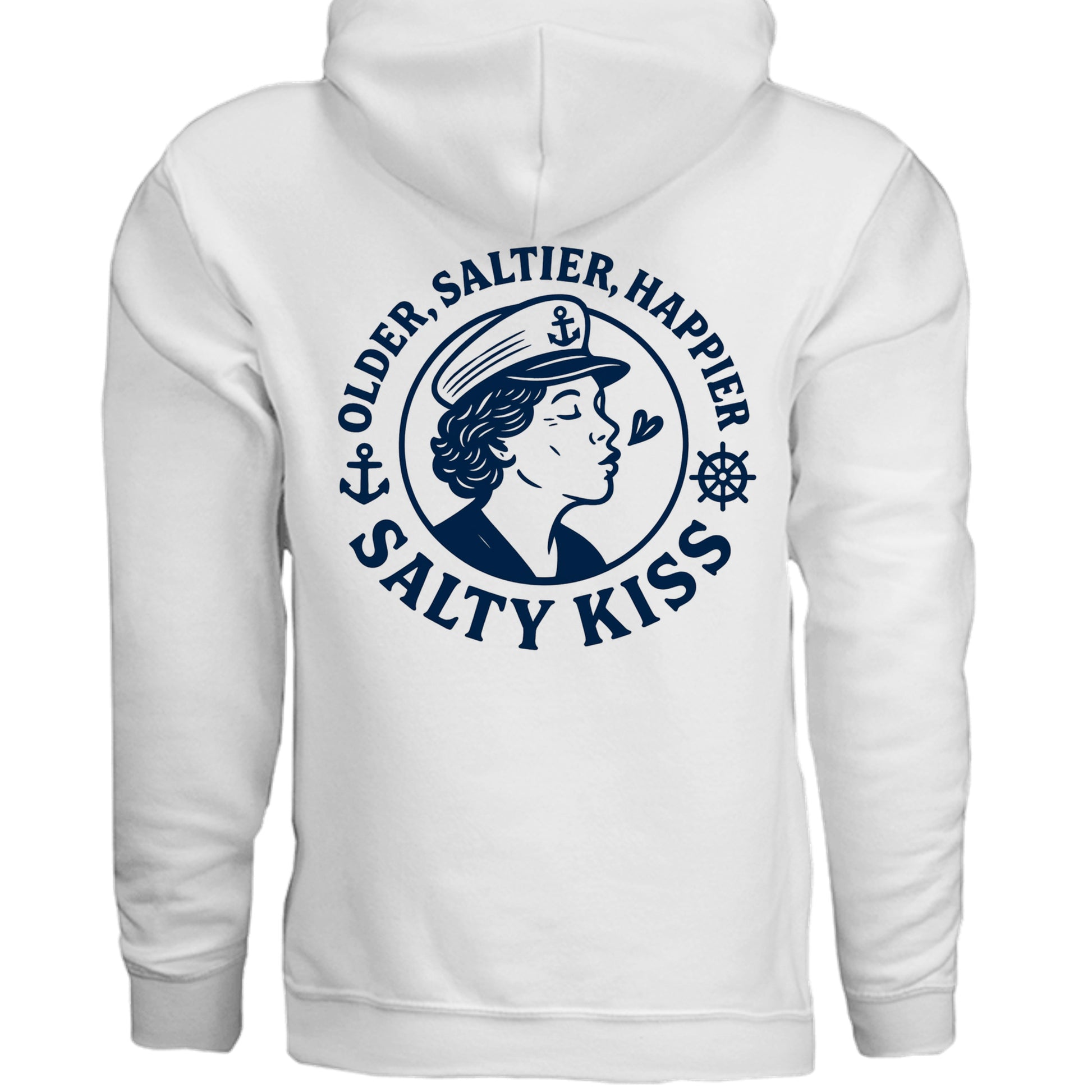 Women's Hoodie - Older, Saltier, Happier by Salty Kiss coastal apparel