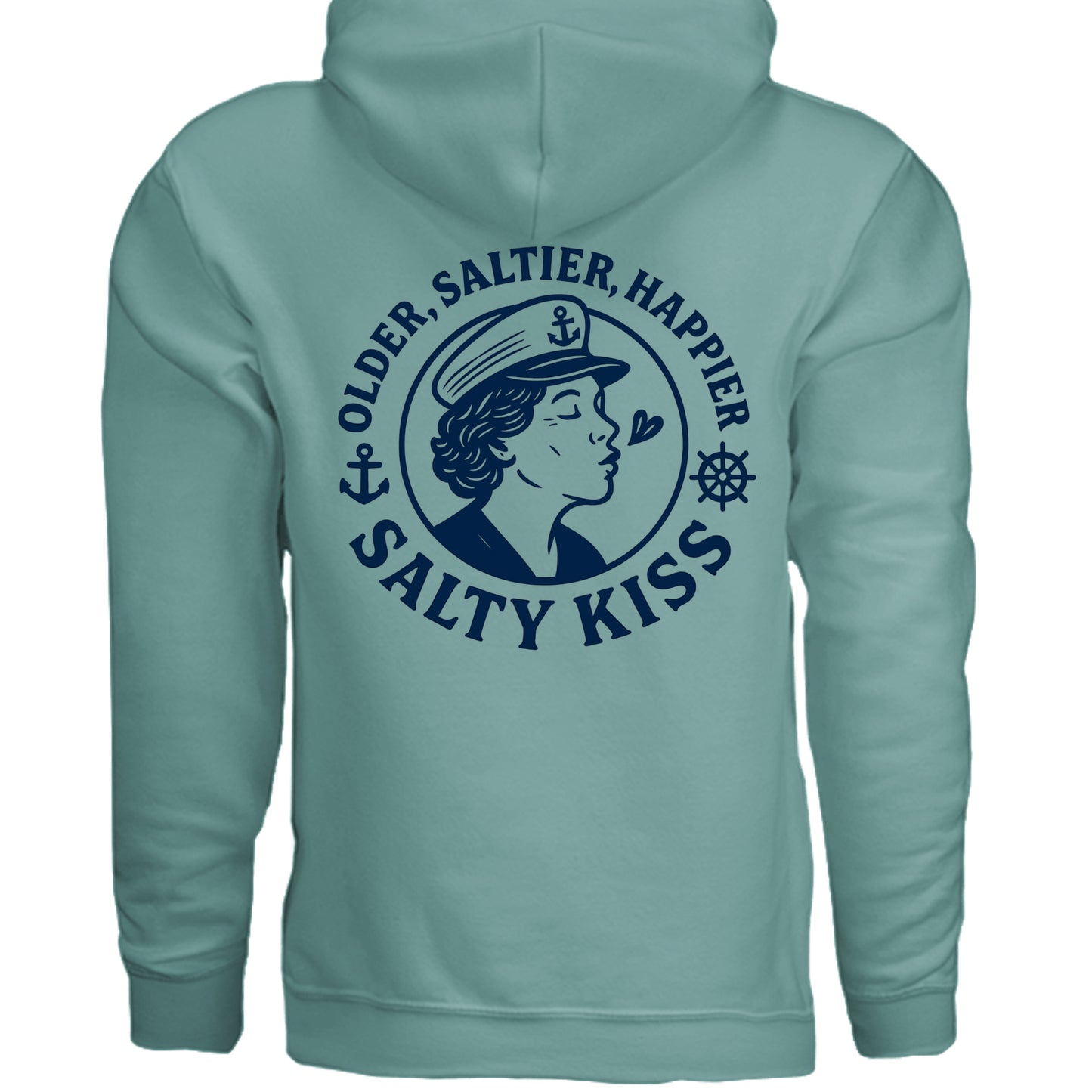 Women's Hoodie - Older, Saltier, Happier by Salty Kiss coastal apparel