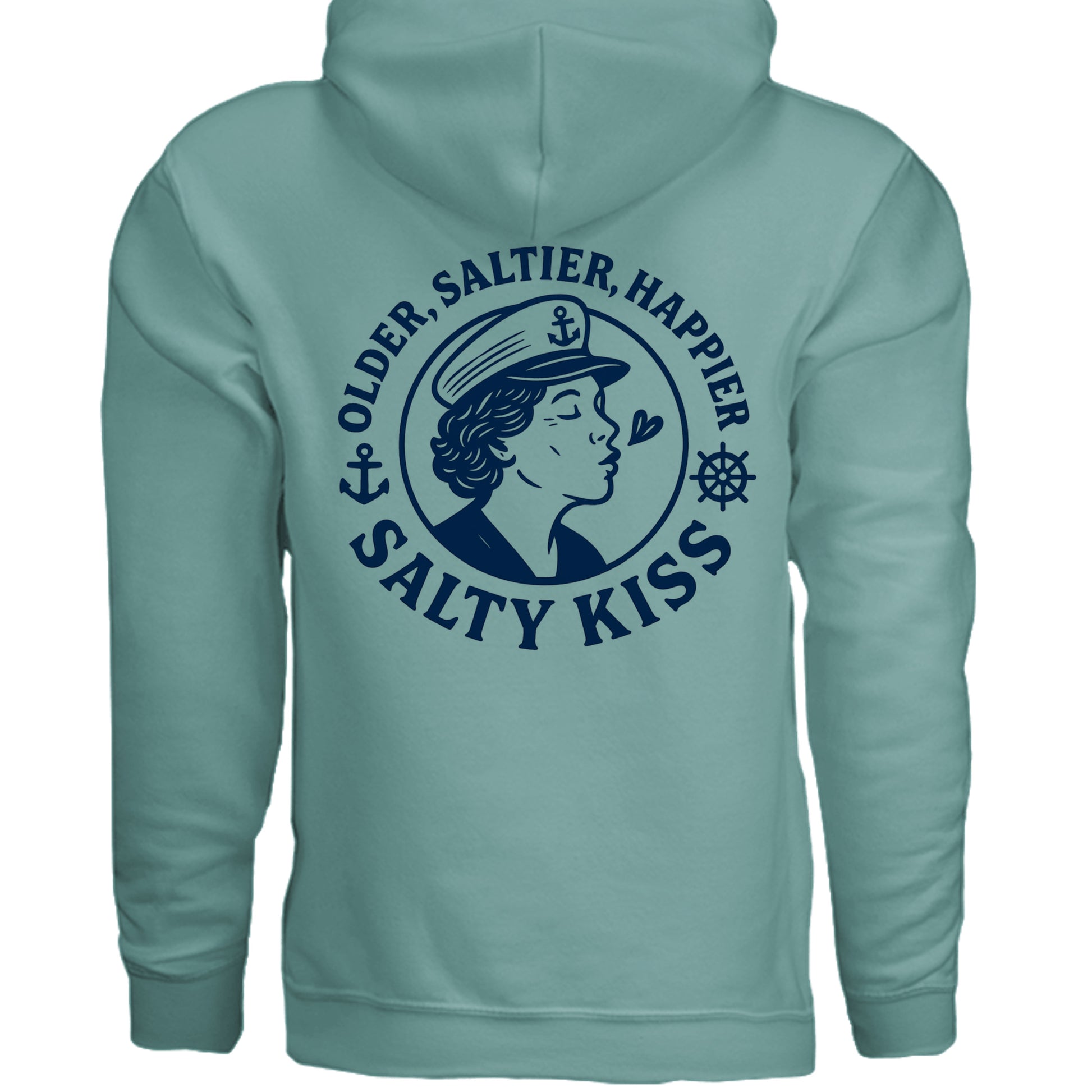 Women's Hoodie - Older, Saltier, Happier by Salty Kiss coastal apparel