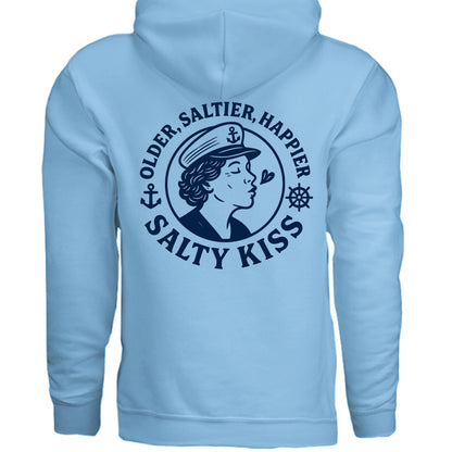 Women's Hoodie - Older, Saltier, Happier by Salty Kiss coastal apparel