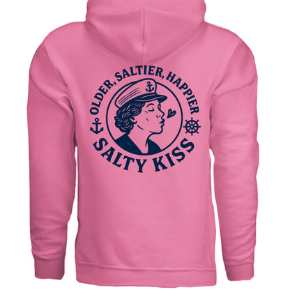 Women's Hoodie - Older, Saltier, Happier by Salty Kiss coastal apparel