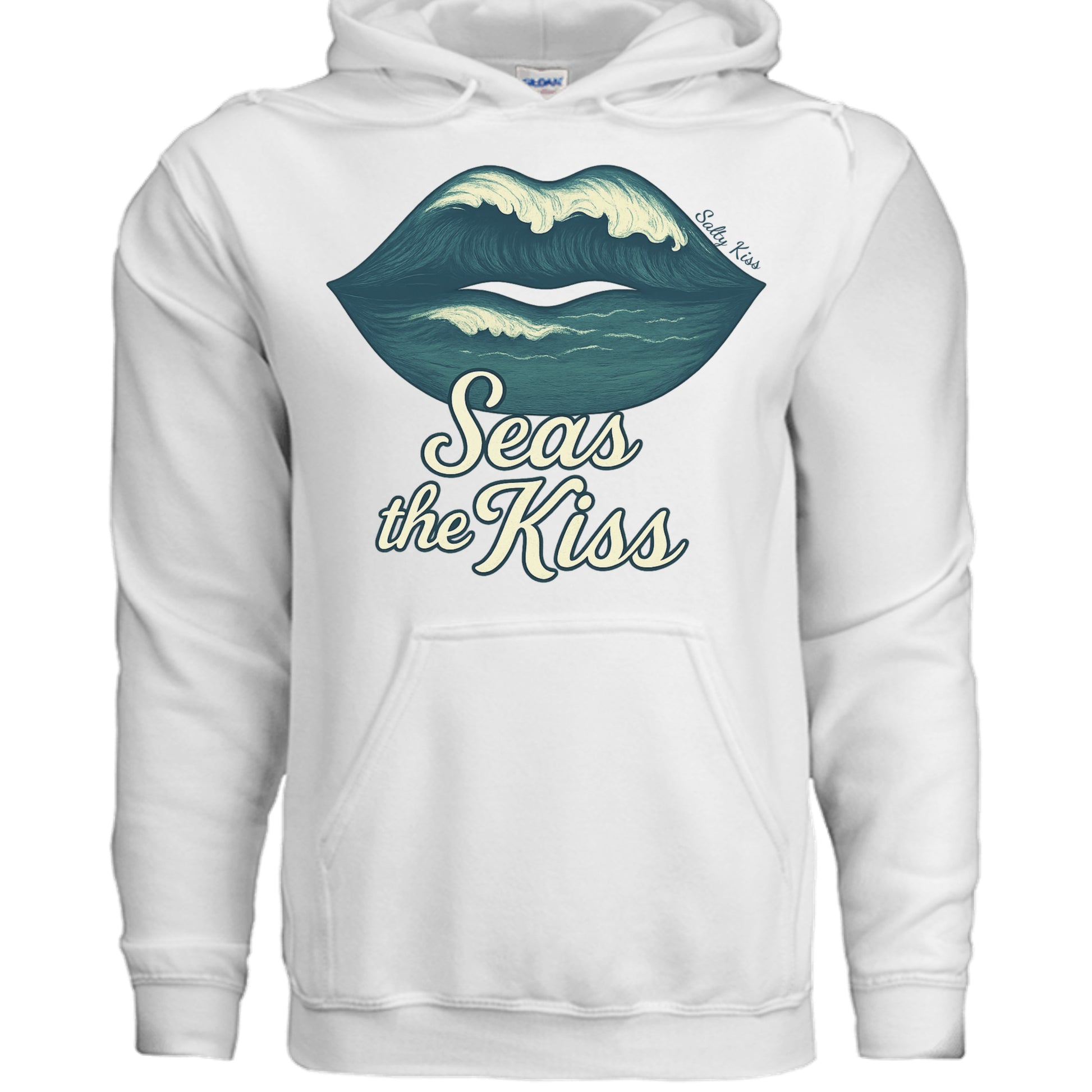 Women's Hoodie - Seas the Kiss by Salty Kiss coastal apparel
