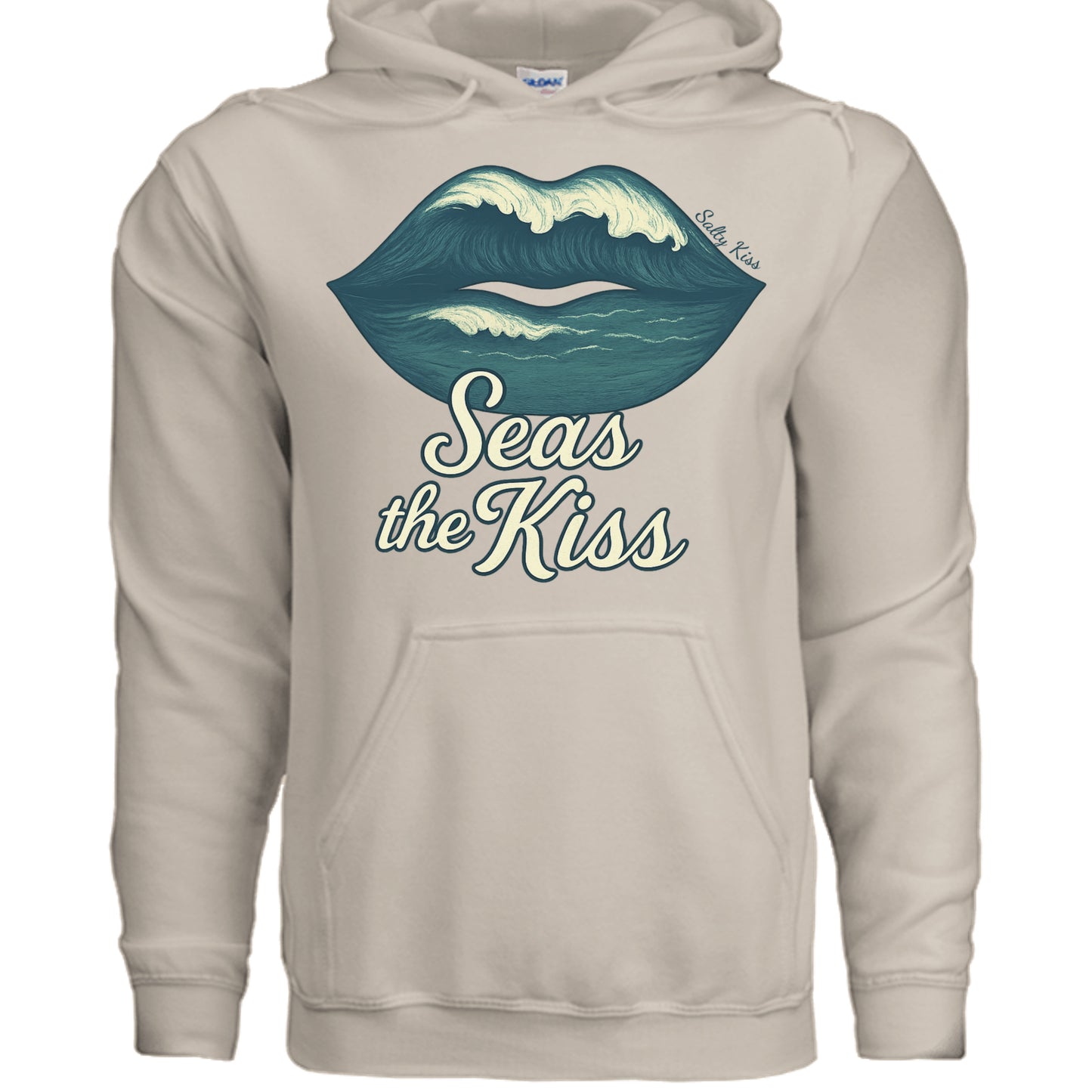 Women's Hoodie - Seas the Kiss by Salty Kiss coastal apparel
