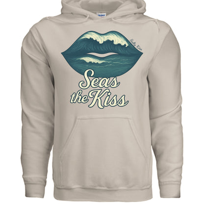 Women's Hoodie - Seas the Kiss by Salty Kiss coastal apparel