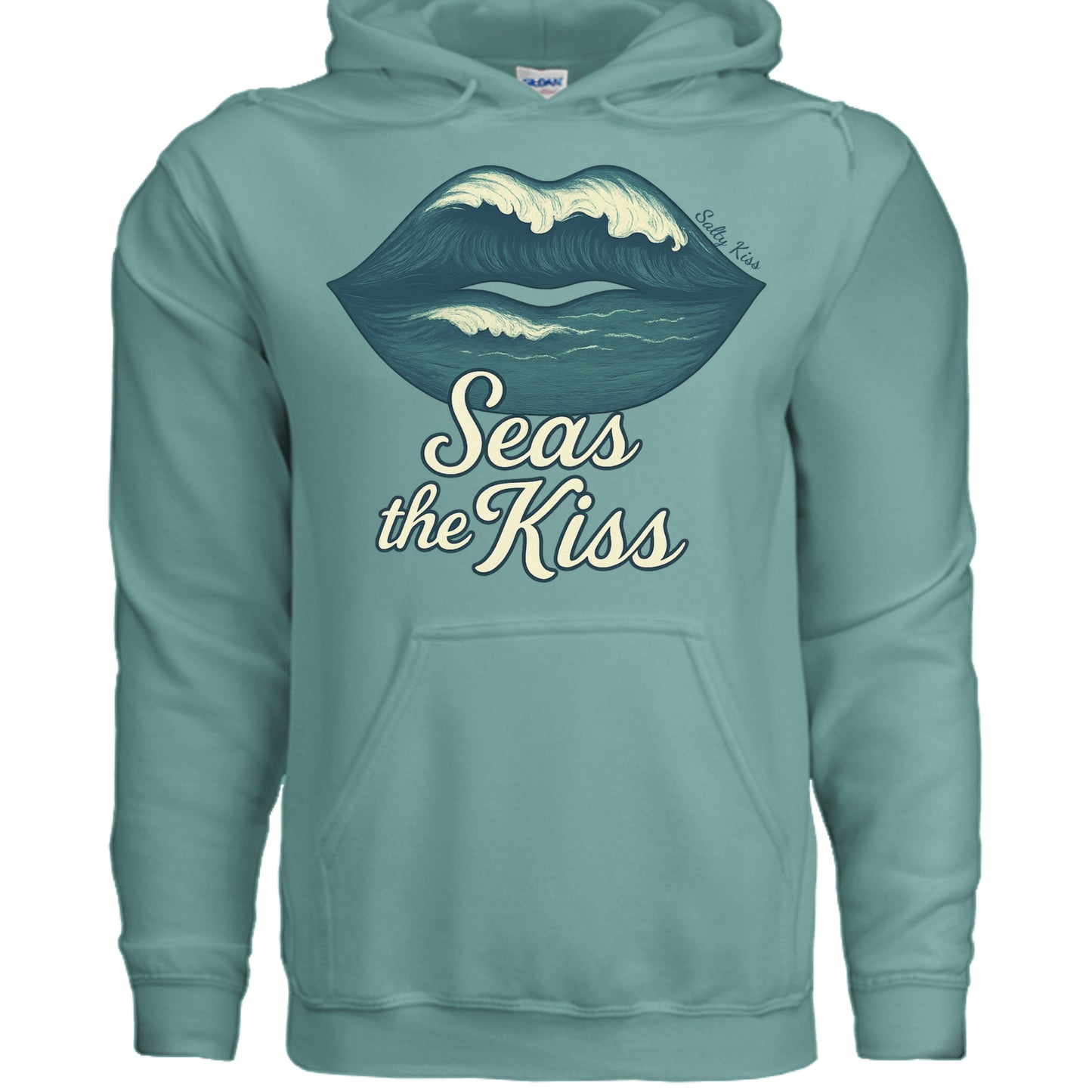 Women's Hoodie - Seas the Kiss by Salty Kiss coastal apparel