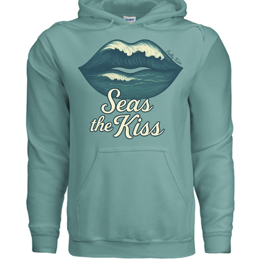 Women's Hoodie - Seas the Kiss by Salty Kiss coastal apparel