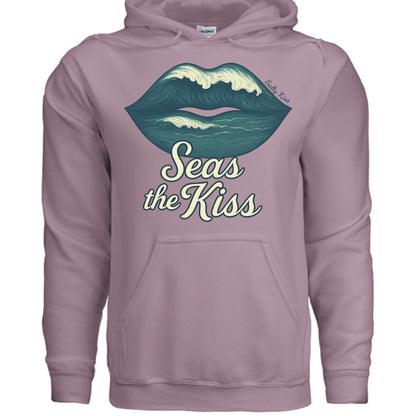 Women's Hoodie - Seas the Kiss by Salty Kiss coastal apparel