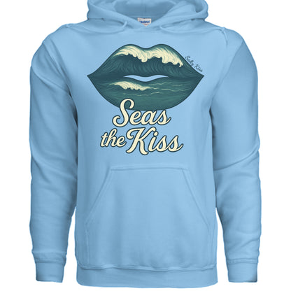 Women's Hoodie - Seas the Kiss by Salty Kiss coastal apparel