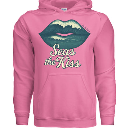 Women's Hoodie - Seas the Kiss by Salty Kiss coastal apparel